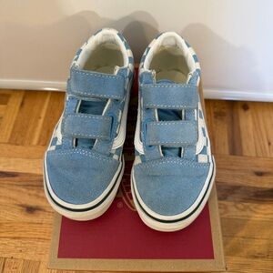 Vans Light Blue Checkered Boys Little Kids Shoes Size 11